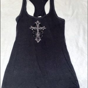 Black Angel Wing Tank Top